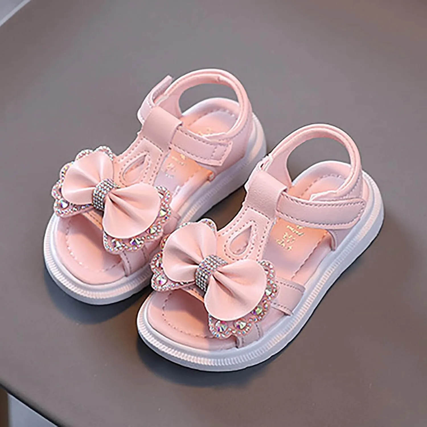 2025 Girls Sandals Kids Open Toe Ankle Strap Dress Shoes Wedding For Toddler Kids Princess Shoes