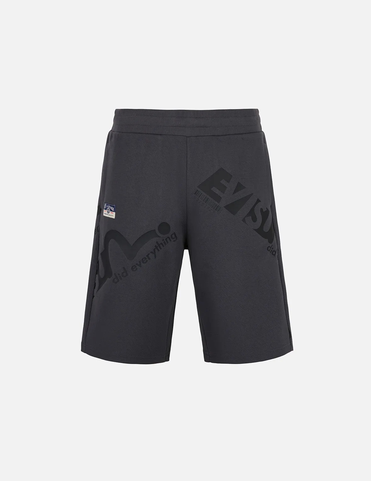 Allover Logo and Seagull Print Regular Fit Sweatshorts