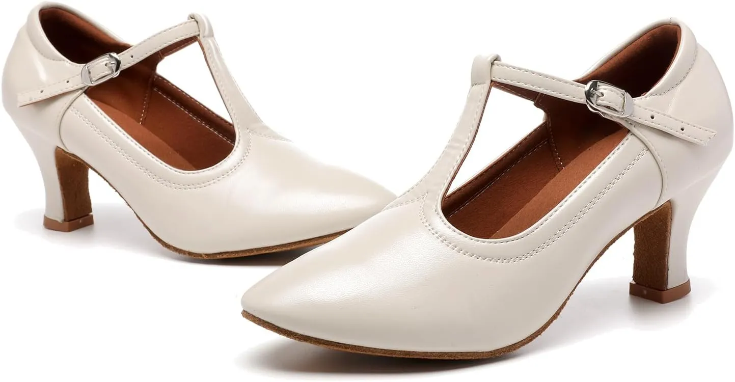 AOQUNFS Women Character Dance Shoes Ballroom Salsa Practice Performance Dancing Shoes,111