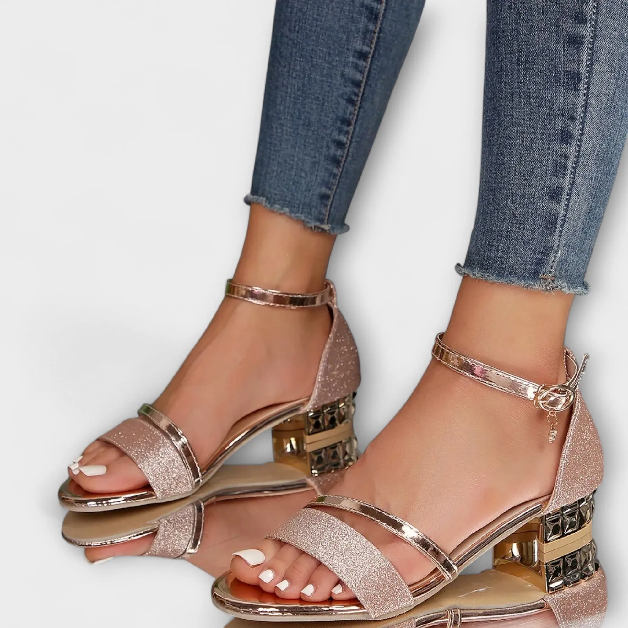 Arielle Elegant Block Heel Sandals