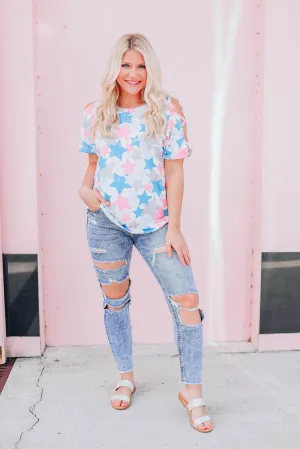 Be A Star Cold Shoulder Top