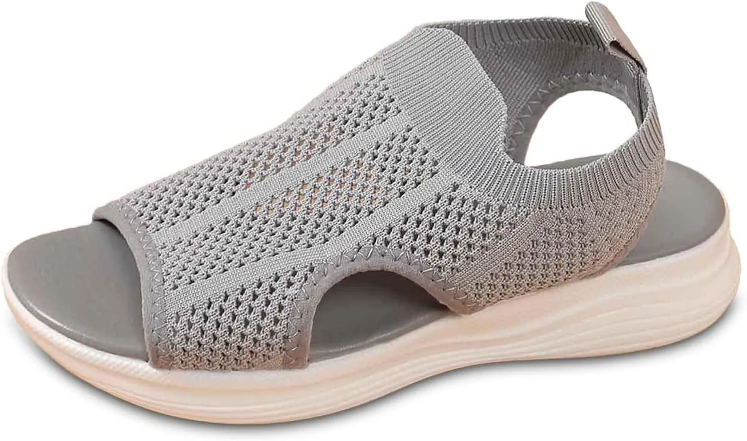 Black Sandals Women Flat Wide Width Womens Hiking Sandals Comfortable Walking Arch Support Breathable Beach Shoes