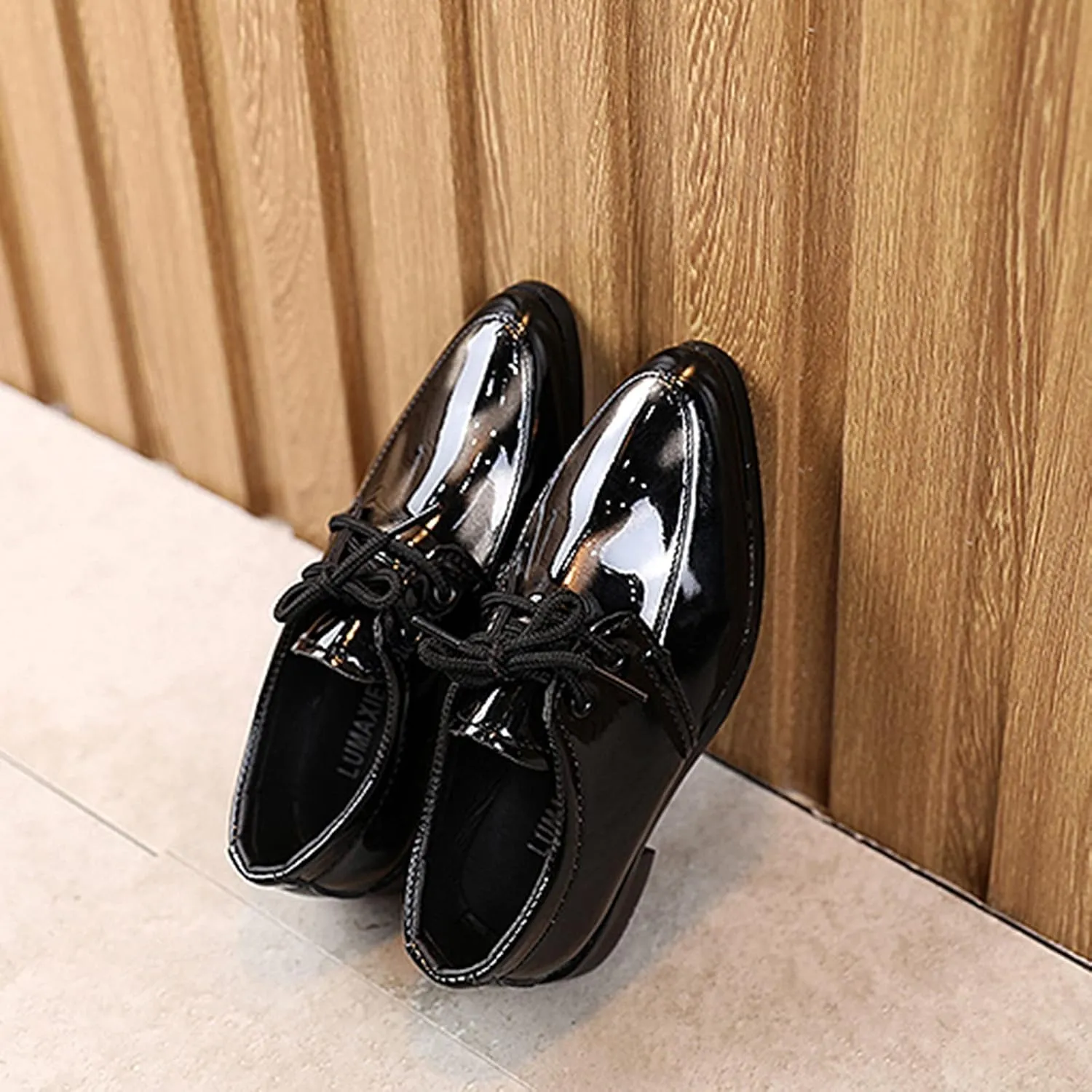Boys Formal Dress Shoes Lace-up Wedding Footwear School niform Shoes Comfort Loafer Flat xford Dress Shoes