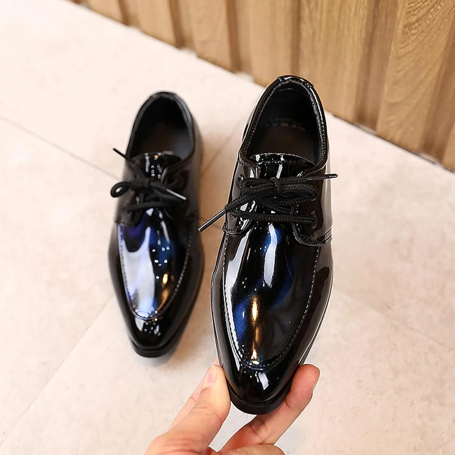 Boys Formal Dress Shoes Lace-up Wedding Footwear School niform Shoes Comfort Loafer Flat xford Dress Shoes