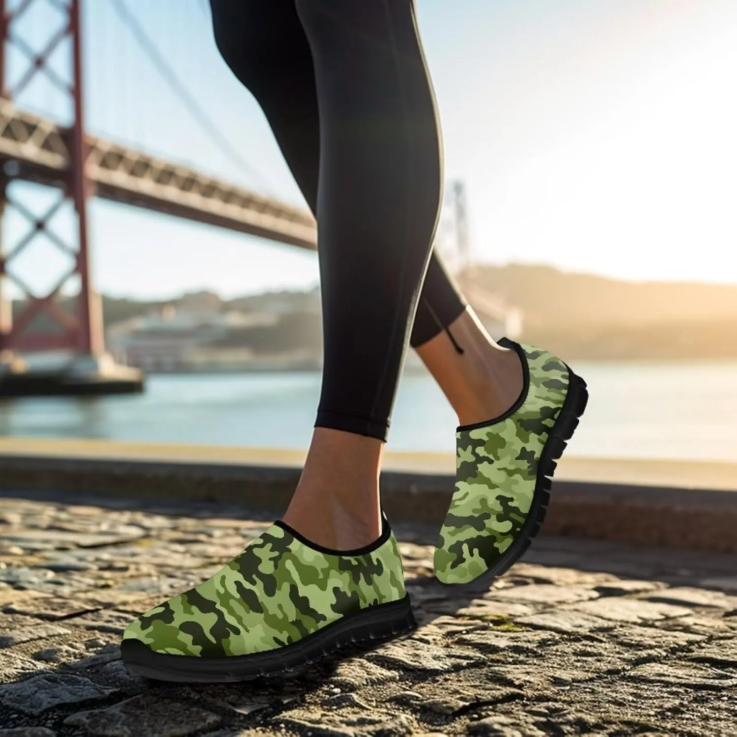 Camouflage Mens Casual Running Shoes Non-Slip Comfy Athletic Sneakers Breathable Leisure Walking Shoes Lightweight Gym Sneakers Size 5-14