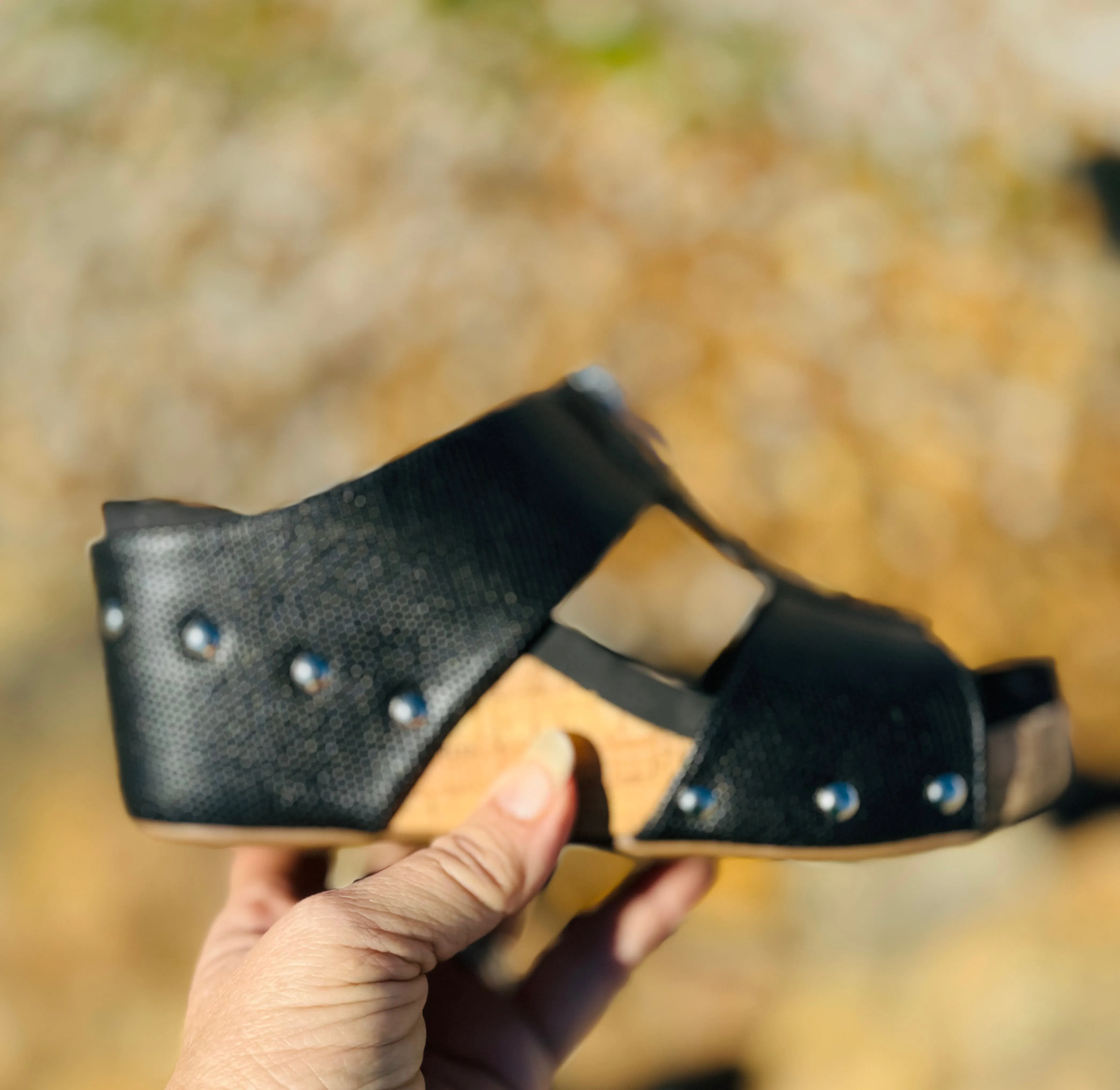 Corky's Taboo Wedge Sandal in Black