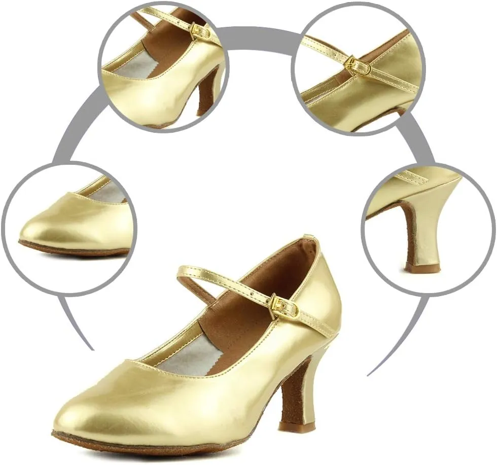 DKZSYIM Women's Latin Dance Shoes Ballroom Performance Shoes Model MD225 