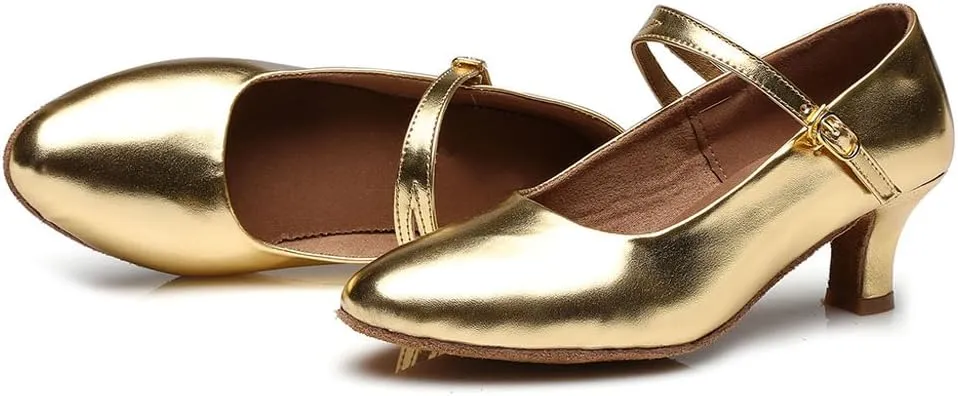 DKZSYIM Women's Latin Dance Shoes Ballroom Performance Shoes Model MD225 