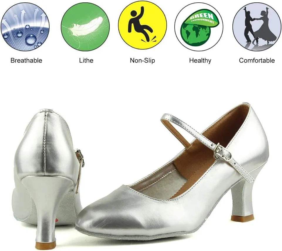 DKZSYIM Women's Latin Dance Shoes Ballroom Performance Shoes Model MD225 