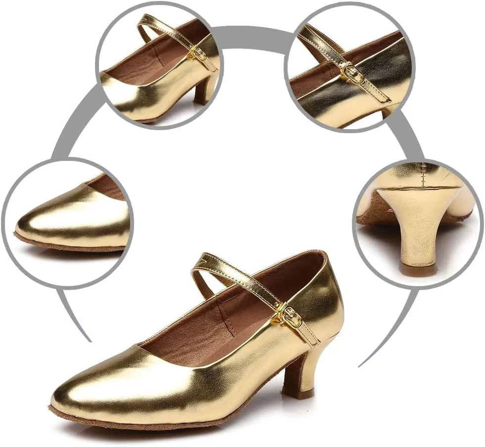 DKZSYIM Women's Latin Dance Shoes Ballroom Performance Shoes Model MD225 