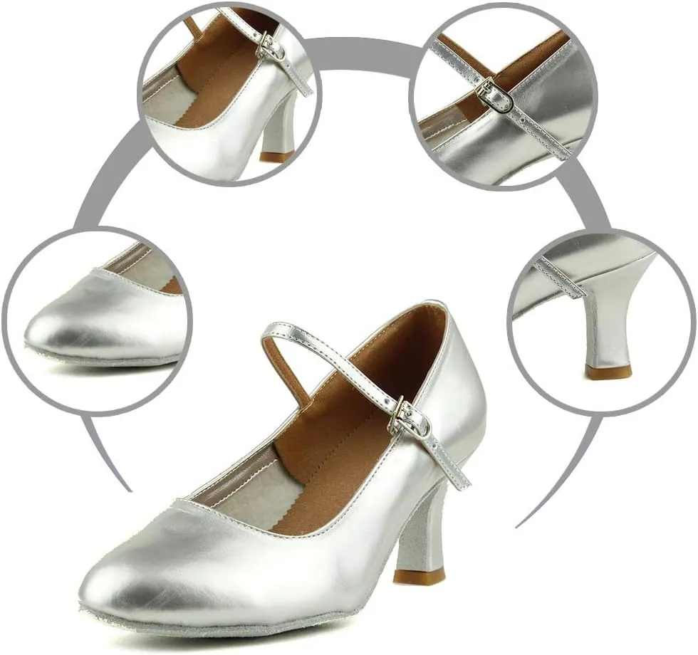 DKZSYIM Women's Latin Dance Shoes Ballroom Performance Shoes Model MD225 