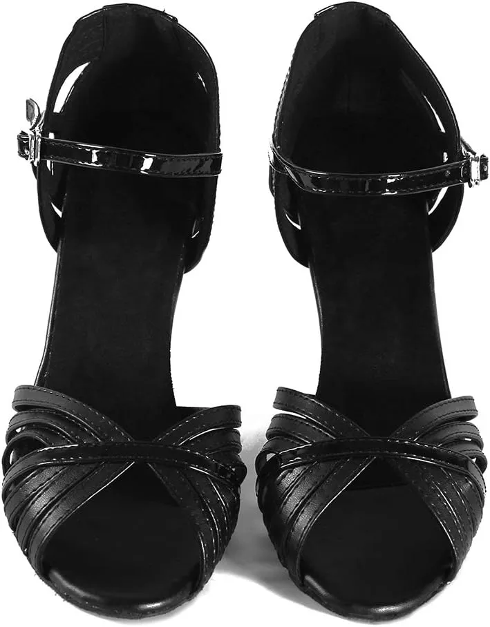 DKZSYIM Women's Professional Latin Dance Shoes Ballroom Wedding Performance Shoes,Model L018