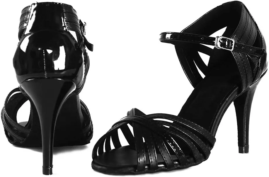 DKZSYIM Women's Professional Latin Dance Shoes Ballroom Wedding Performance Shoes,Model L018