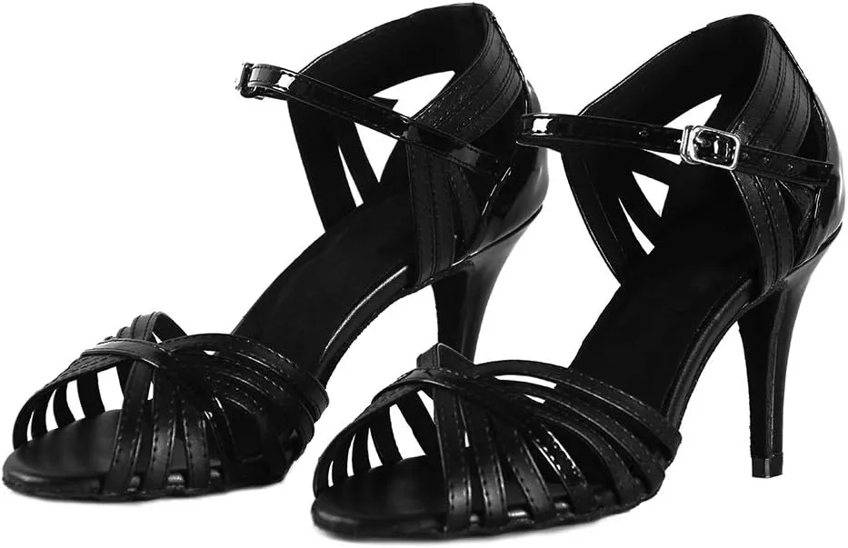 DKZSYIM Women's Professional Latin Dance Shoes Ballroom Wedding Performance Shoes,Model L018