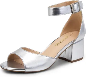 DREAM PAIRS Womens Heel Ssandals, Chunkle Fashion Low Heel Pump Ankle Strap Dress Sandal