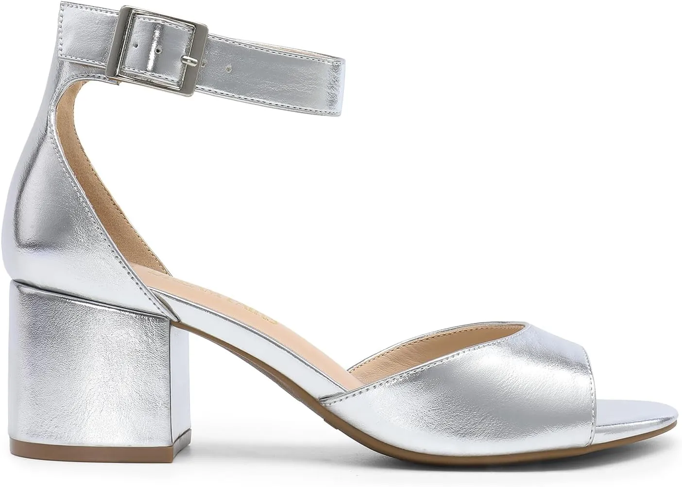 DREAM PAIRS Womens Heel Ssandals, Chunkle Fashion Low Heel Pump Ankle Strap Dress Sandal