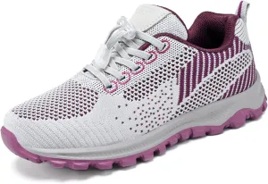 EFTCAL Women's Mesh Breathable Running Shoes,Cushioning Lightweight Non-Slip Fashion Sneakers Workout Jogging Tennis Outdoor Travel Casual Shoes