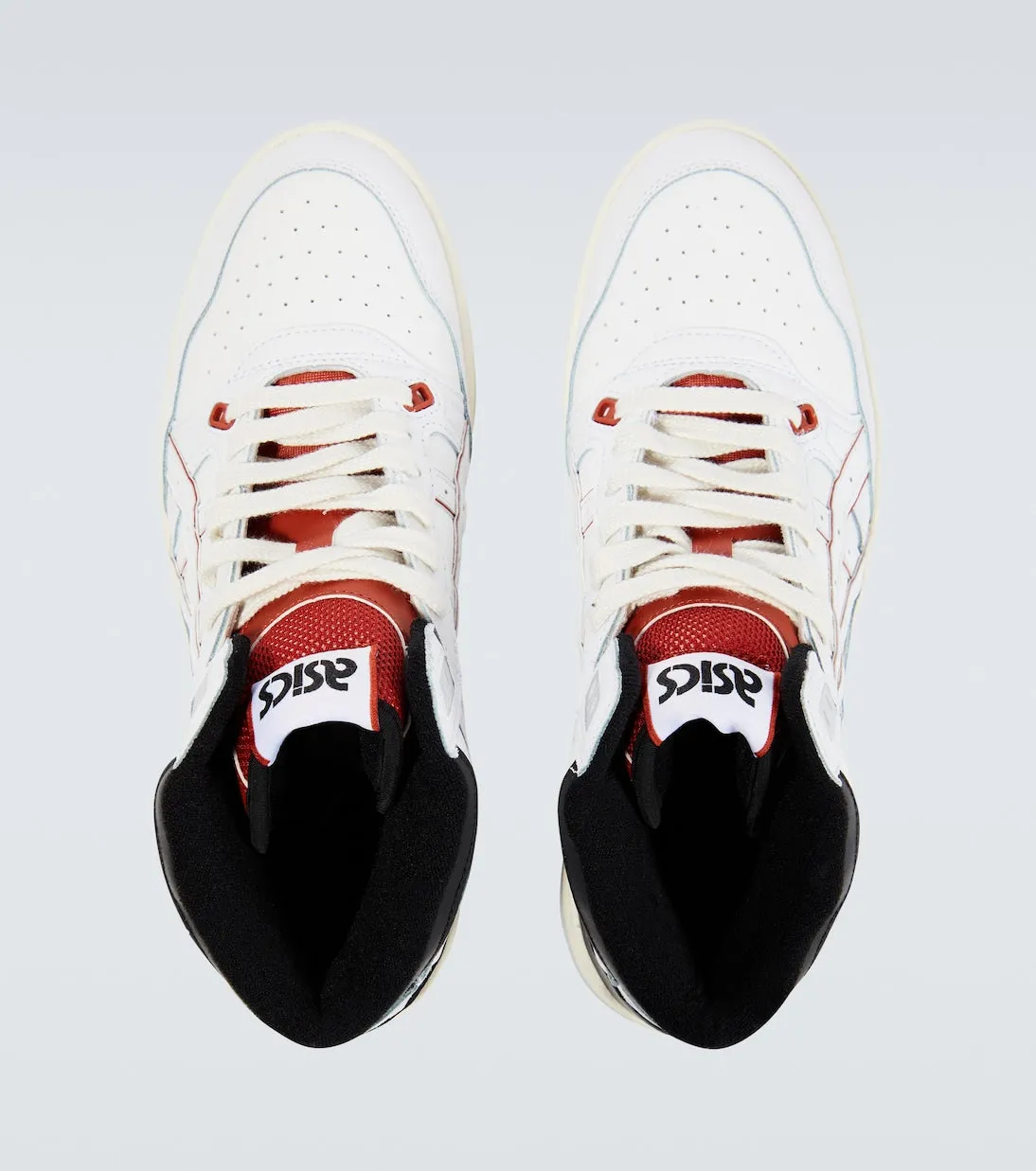 ex89 Asics leather high top sneakers, white
