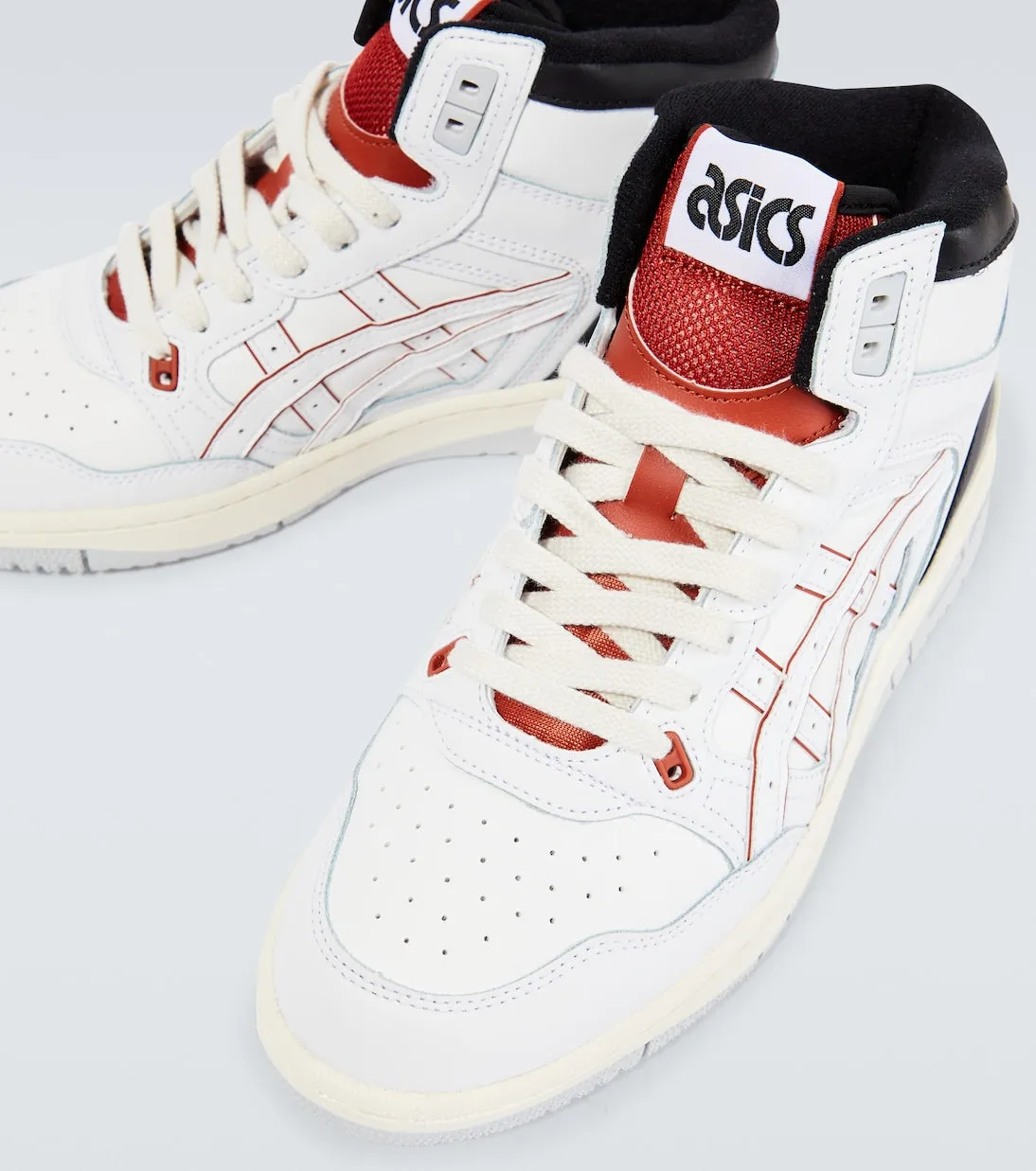ex89 Asics leather high top sneakers, white