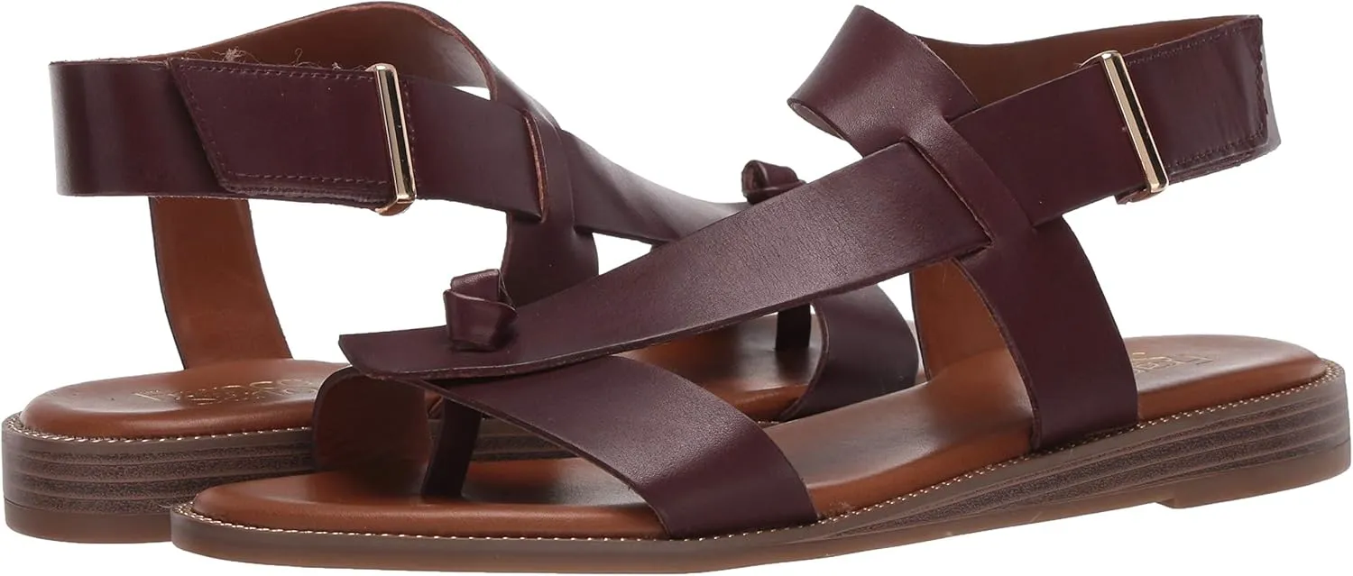 Franco Sarto Womens Glenni Ankle Strap Flat Sandals
