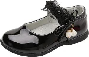 Girls Mary Jane School Uniform Flat Ballet Strap Dress Formal Slip-On Performance Shoes Youth Baby Church Shoes