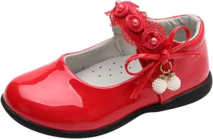 Girls Mary Jane School Uniform Flat Ballet Strap Dress Formal Slip-On Performance Shoes Youth Baby Church Shoes
