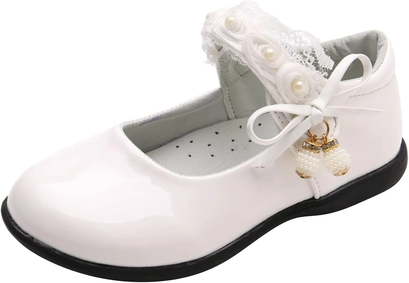 Girls Mary Jane School Uniform Flat Ballet Strap Dress Formal Slip-On Performance Shoes Youth Baby Church Shoes