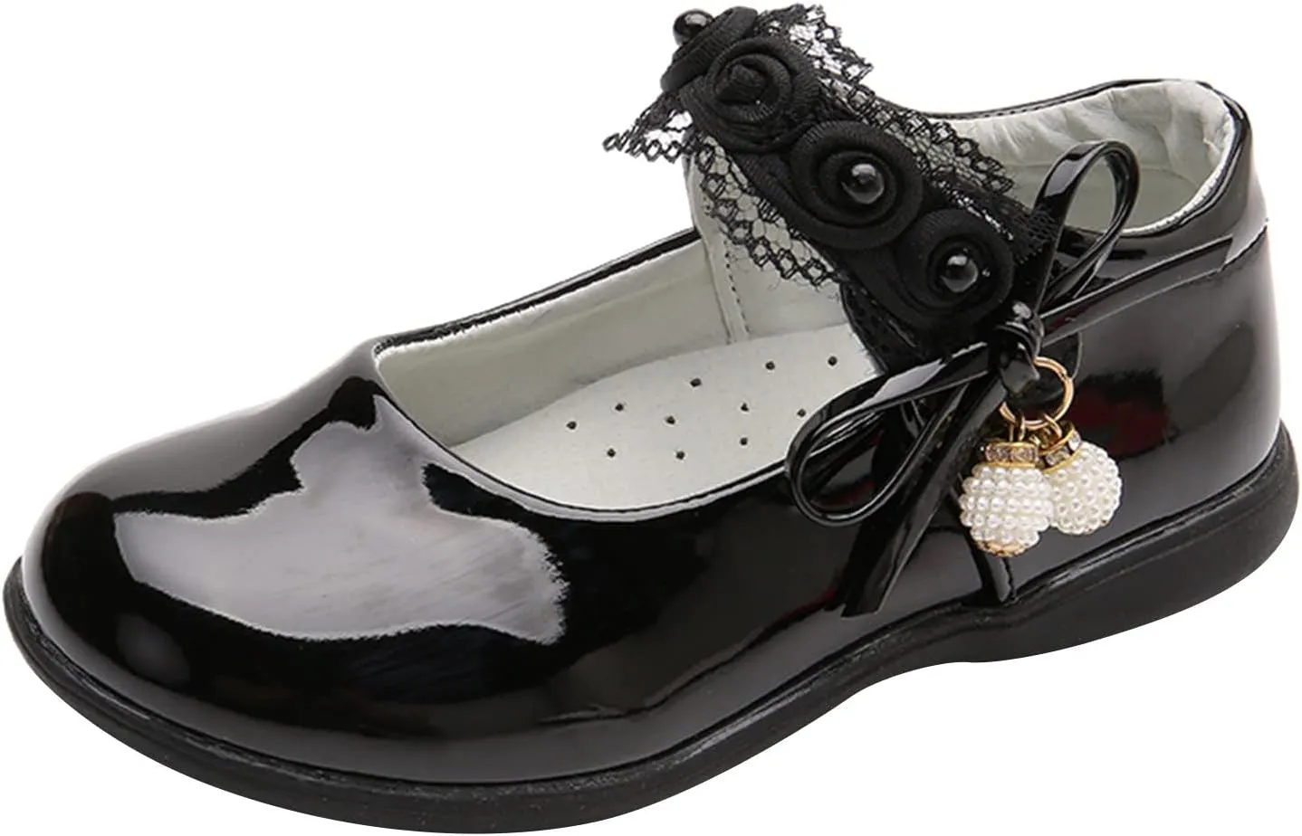 Girls Mary Jane School Uniform Flat Ballet Strap Dress Formal Slip-On Performance Shoes Youth Baby Church Shoes