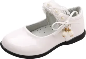 Girls Mary Jane School Uniform Flat Ballet Strap Dress Formal Slip-On Performance Shoes Youth Baby Church Shoes