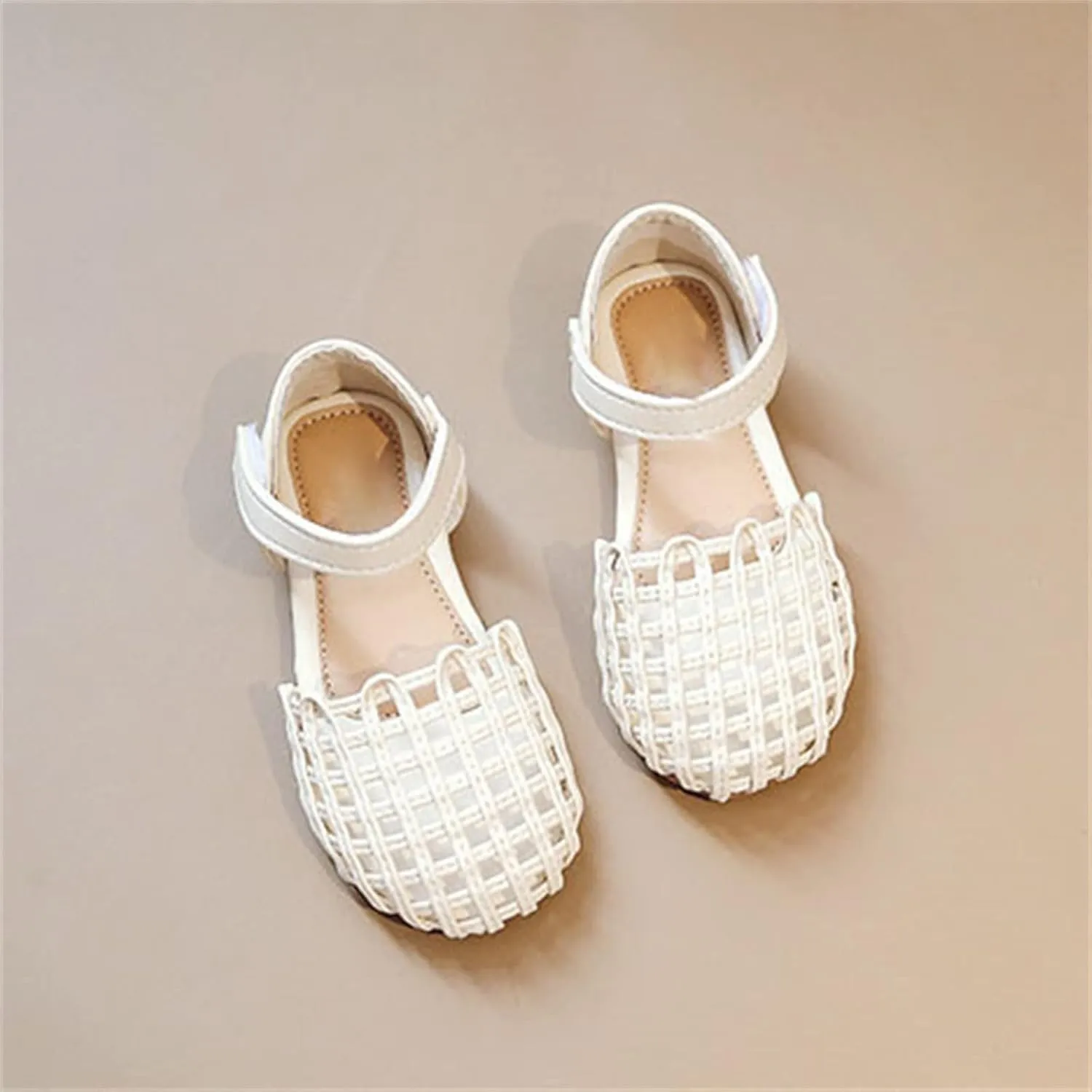 Girls Sandals Girls Summer Dress Flat Shoes Beach Vacation Daily Open Toe Holiday for Little/Big Kids Toddler Shoes (White, 3 Big Kids)