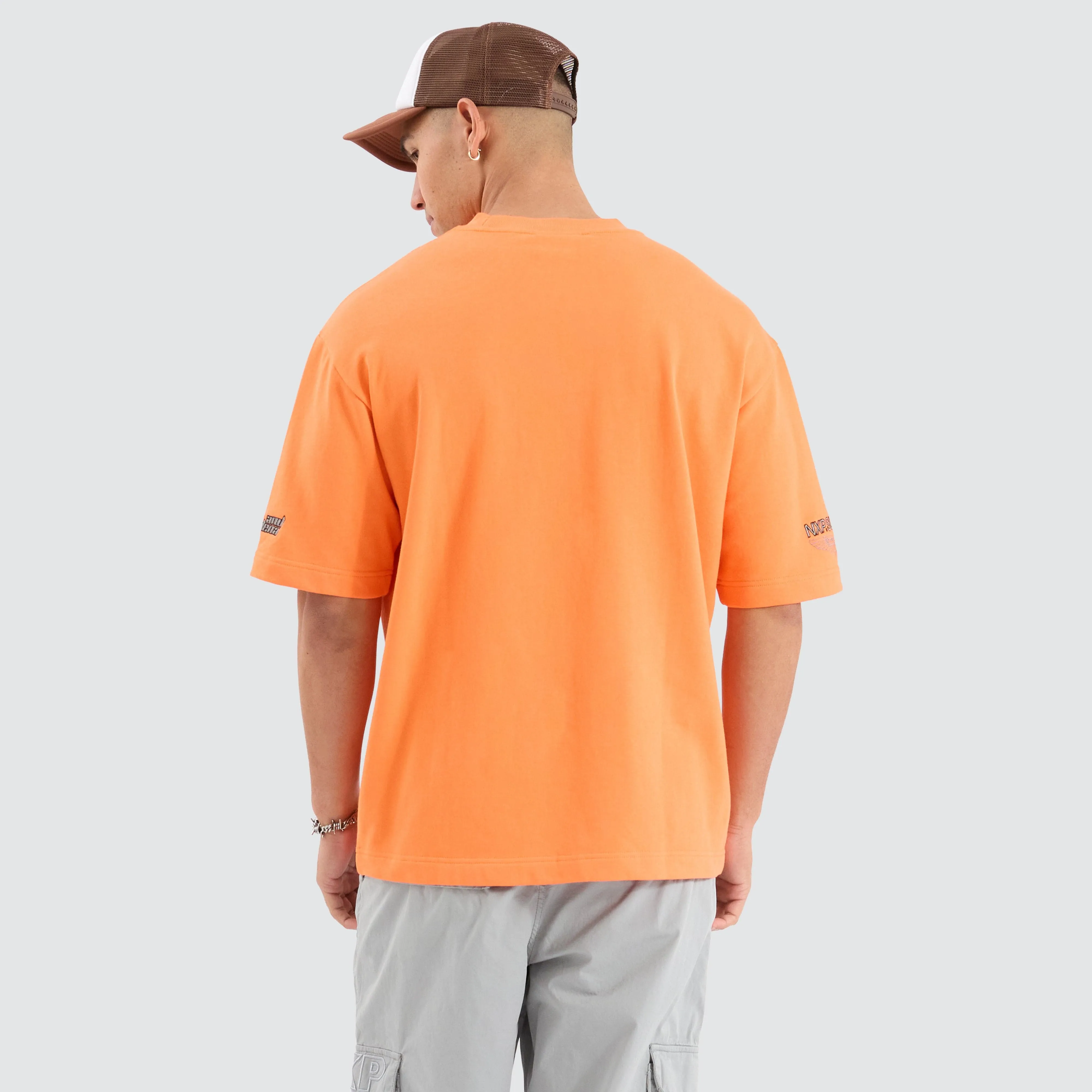 Golden Heavy Oversized Loopback Tee Orange