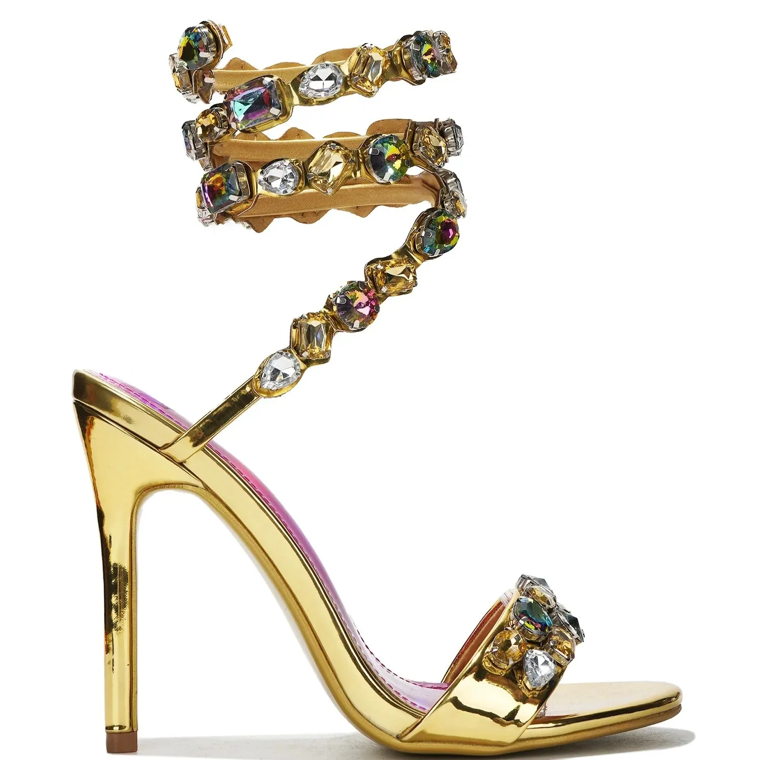 HELI Gold Mirror Metallic Faux Leath
