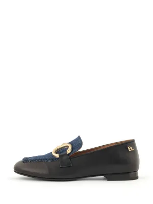 Jula | Loafer Zwart/Donker blauw Jeans