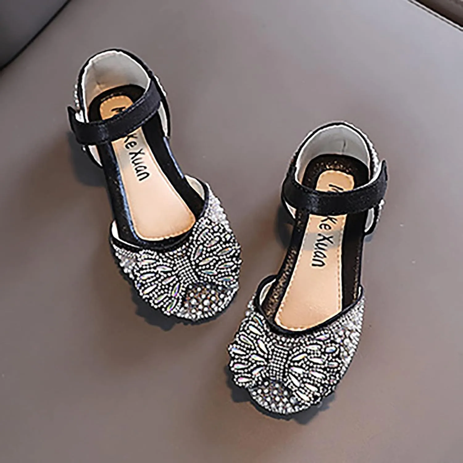 Kids Rain Boots for Girls Girls Dance Shoes Princess Dress Performance Shoes Pearl Bow Hook Loop Elegant Comfortable