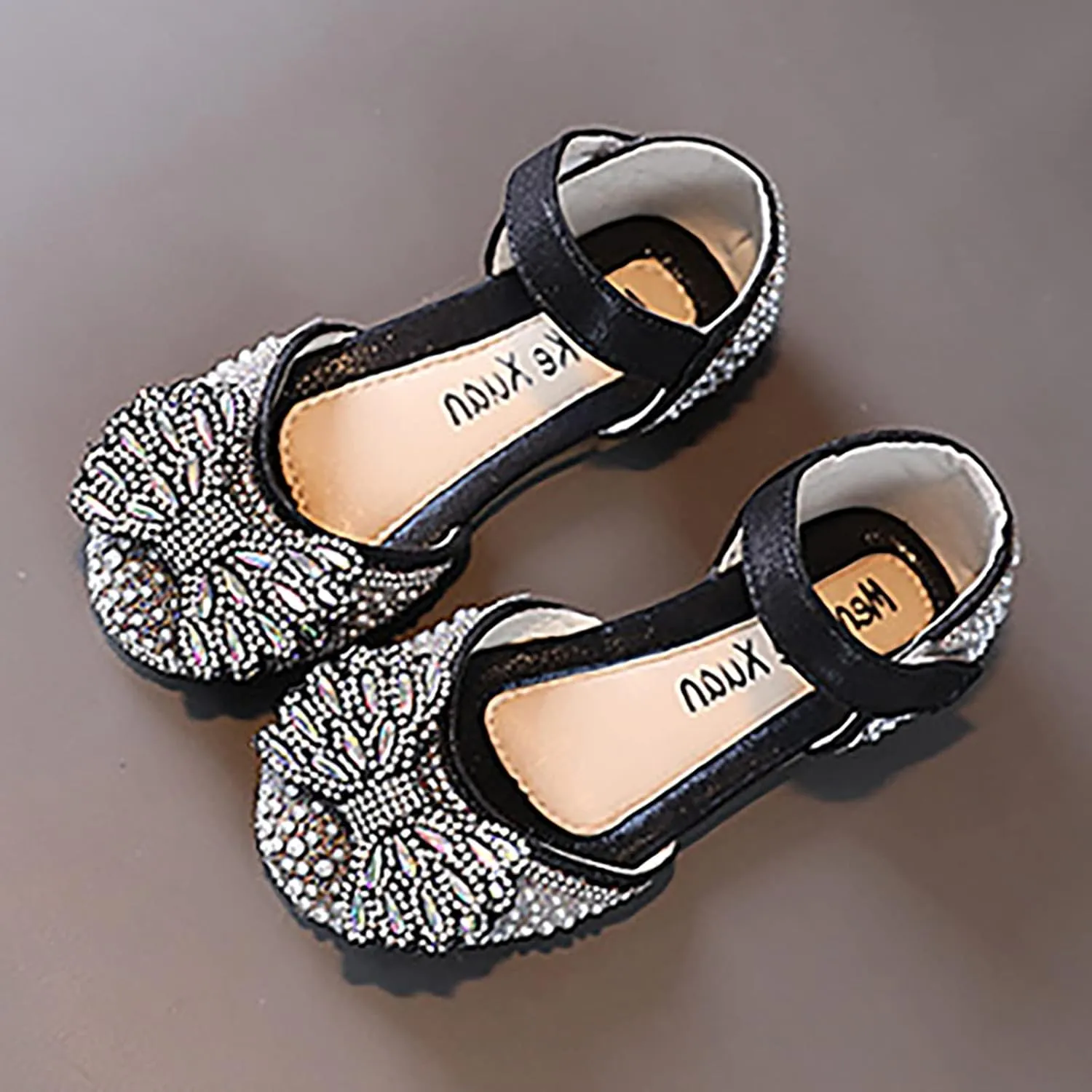 Kids Rain Boots for Girls Girls Dance Shoes Princess Dress Performance Shoes Pearl Bow Hook Loop Elegant Comfortable