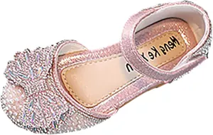 Kids Rain Boots for Girls Girls Dance Shoes Princess Dress Performance Shoes Pearl Bow Hook Loop Elegant Comfortable