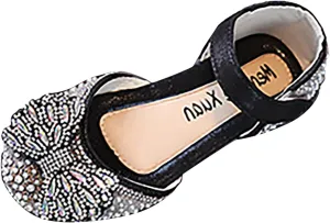 Kids Rain Boots for Girls Girls Dance Shoes Princess Dress Performance Shoes Pearl Bow Hook Loop Elegant Comfortable