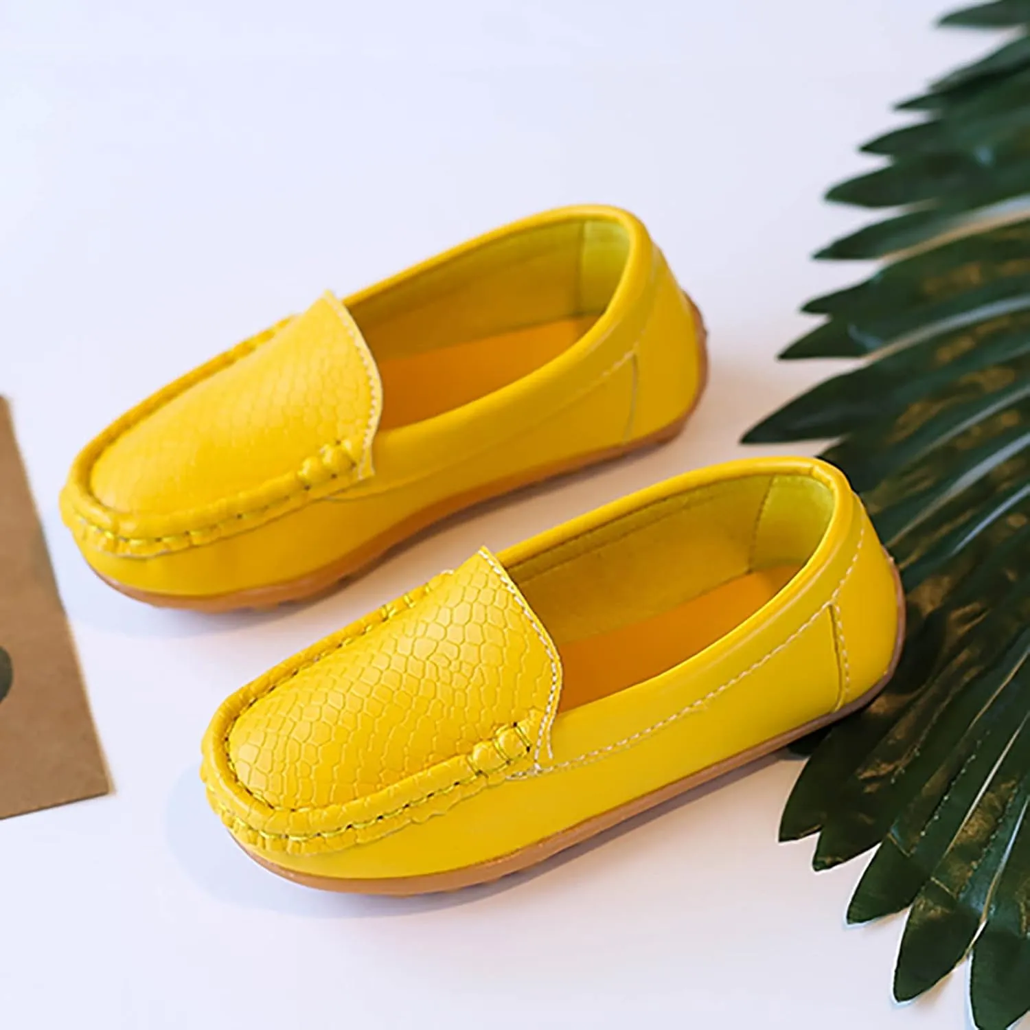 Kids Toddlers Boys Girls Loafers Casual Slip-On Moccasin Boat Dress Shoes Casual Shoes Formal Shoes Leather Flats