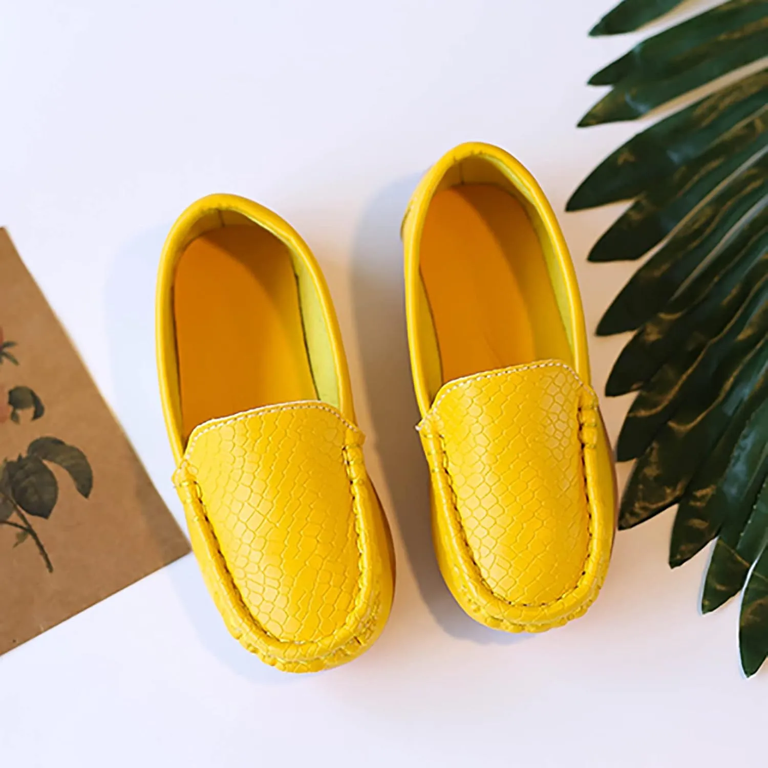 Kids Toddlers Boys Girls Loafers Casual Slip-On Moccasin Boat Dress Shoes Casual Shoes Formal Shoes Leather Flats