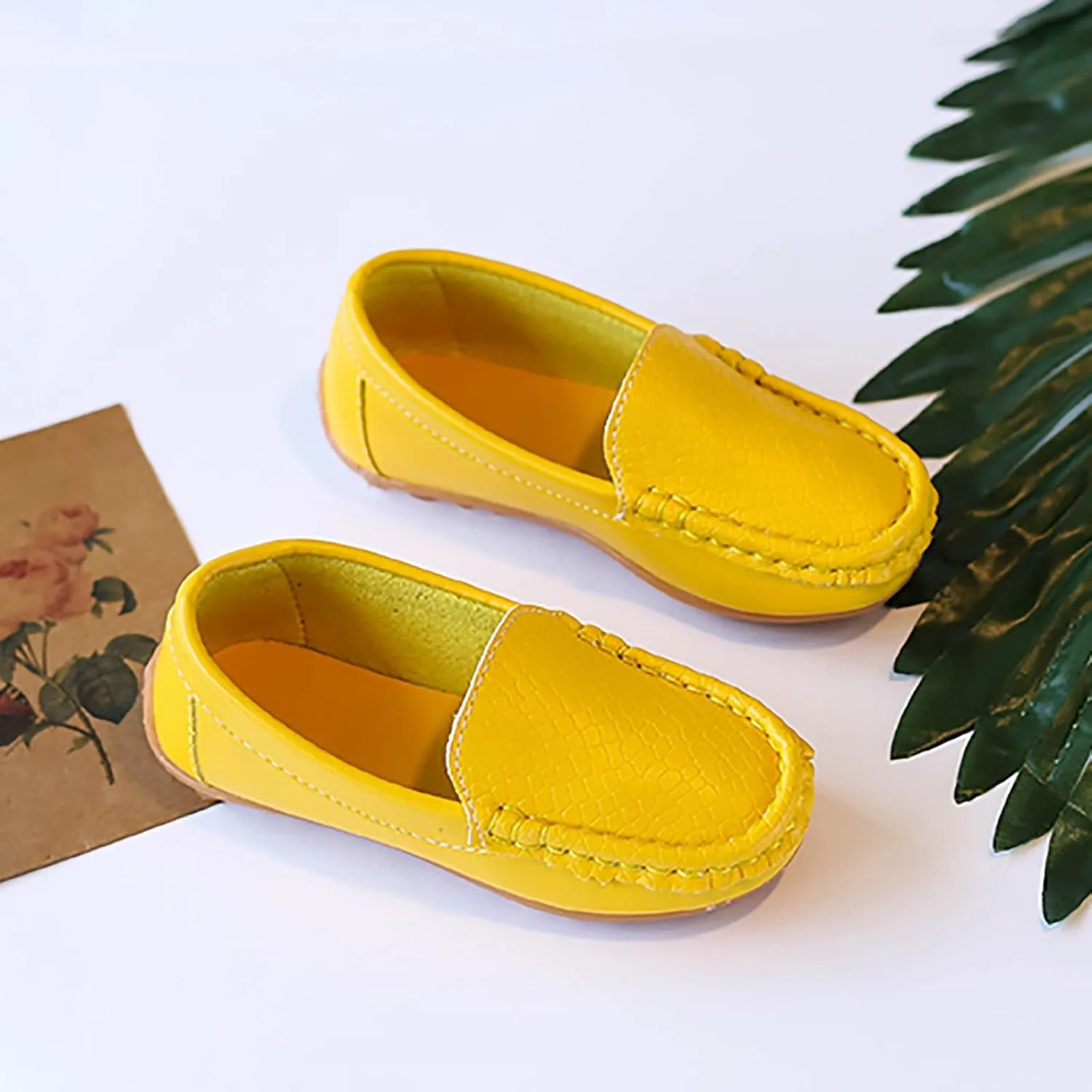 Kids Toddlers Boys Girls Loafers Casual Slip-On Moccasin Boat Dress Shoes Casual Shoes Formal Shoes Leather Flats