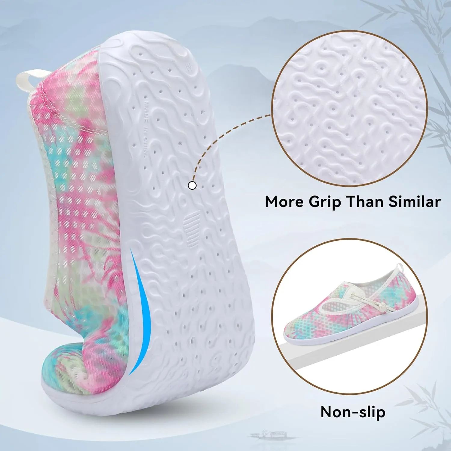 L-RUN Womens Mens Water Shoes Barefoot Aqua Socks Quick-Dry Non Slip Shoes for Beach Swim Pool River Boating Surf Yoga