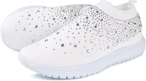 Lausiuoe Running Shoes For Women Arch Support Slip On Walking Shoes Non Slip Breathable Workout Tennis Shoes Sneakers