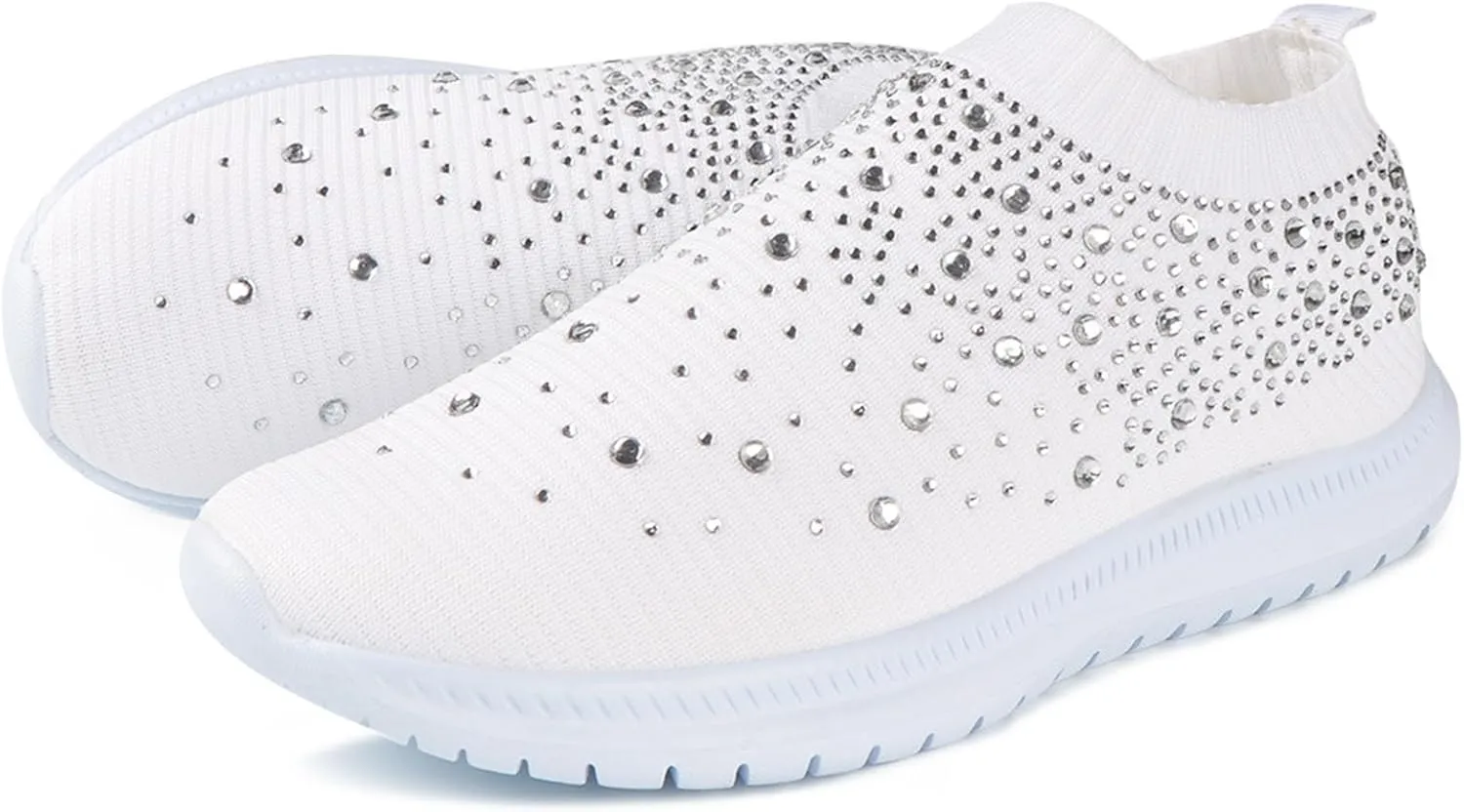 Lausiuoe Running Shoes For Women Arch Support Slip On Walking Shoes Non Slip Breathable Workout Tennis Shoes Sneakers
