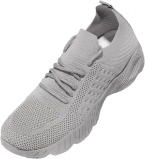 Lausiuoe Running Shoes For Women Arch Support Slip-on Walking Shoes Slip Resistant Breathable Workout Fashion Sneakers
