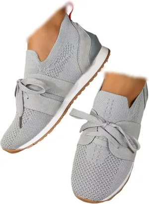 Lausiuoe Slip On Sneakers Women Arch Support Walking Shoes Comfort Light Weight Mesh Tennis Running Gym Fashion Sneakers 2025