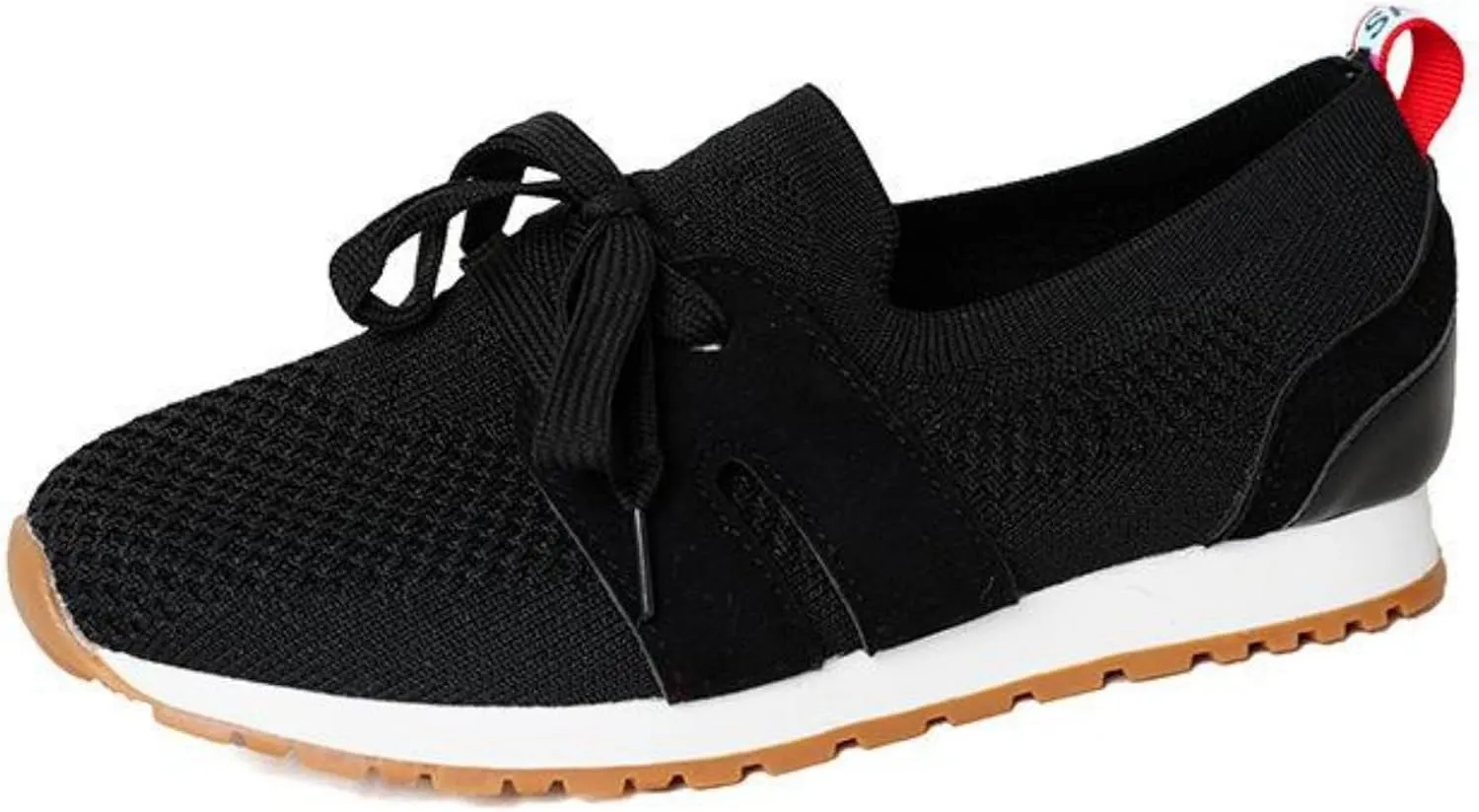 Lausiuoe Slip On Sneakers Women Arch Support Walking Tennis Shoes Memory Foam Casual Sneakers Gym Comfortable Running Shoes
