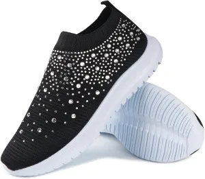 Lausiuoe Womens Shoes Casual Sneakers Walking Shoes Comfort Mesh Slip On Tennis Running Gym Athletic Fashion Sneakers