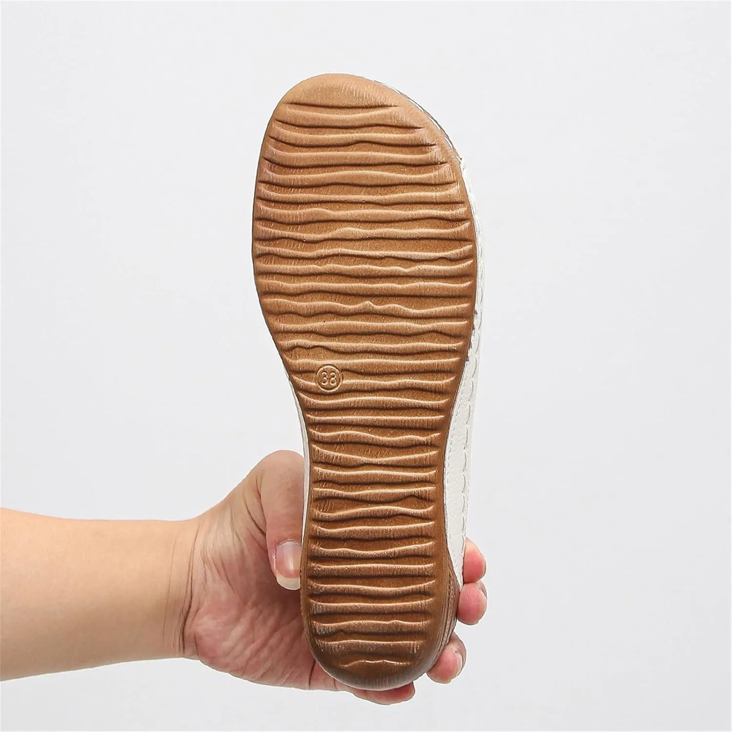 Leather Wedge Sandals for Women Arch Support Summer Slip On Orthopedic Sandals Comfortable Wide Width Beach Slippers Waterproof Dress Shoes