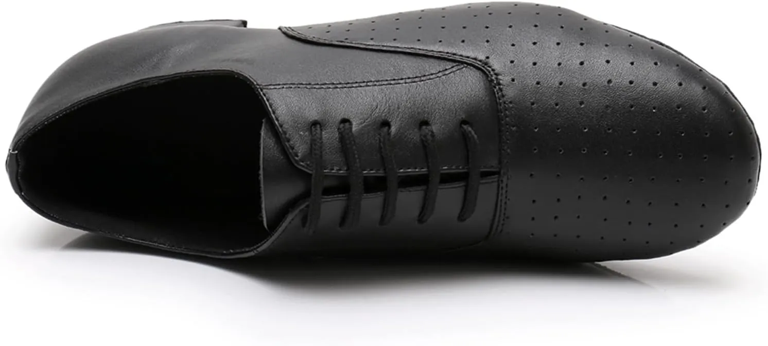 Men's Closed-Toe Ballroom Tango Wedding Performance Practice Professional Dance Shoes