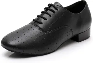Men's Closed-Toe Ballroom Tango Wedding Performance Practice Professional Dance Shoes